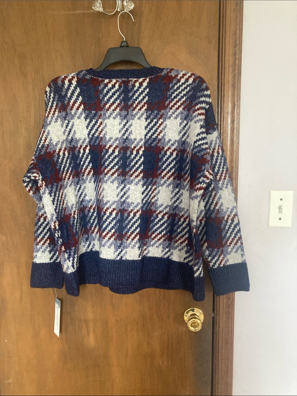 Skye’s the Limit sweater plaid printed pattern 2X - Picture 7 of 17